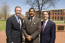 Councilman Stewart Cumbo, Governor Martin O’Malley and Lt. Governor Anthony Brown meeting in Annapolis 